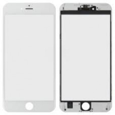 LCD stikliukas Apple iPhone 6 su rėmeliu ir OCA white (O)